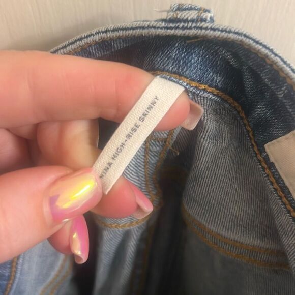 ✨Rag & Bone Nina High Rise Skinny Buttons Frayed Hem Sz 30 Jeans✨ - Picture 10 of 13